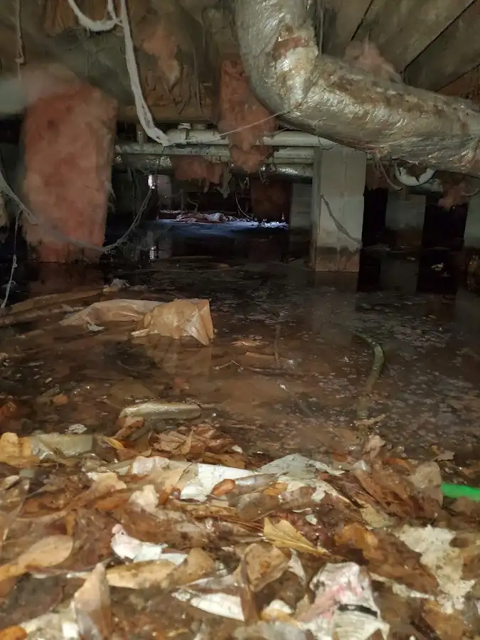 Crawl space flood assessment for Commercial Water Damage Restoration in Estherville